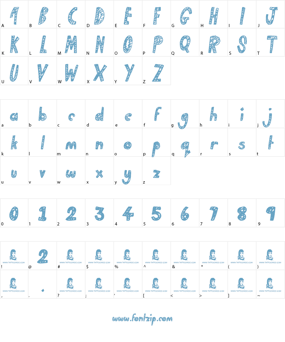 Golden Star Font Character